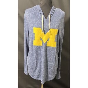 Michigan Wolverines Hoodie 2XL Blue NCAA Football Go‎ Blue Lightweight Maize